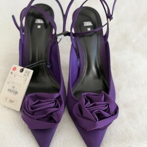 Zara Women's Elegant Purple Heels 38Eu, NwT!!!!